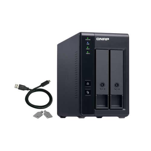 TR-002 Unidade de Expansão da Qnap com 2 baias - conexão USB 3.2 Gen 2